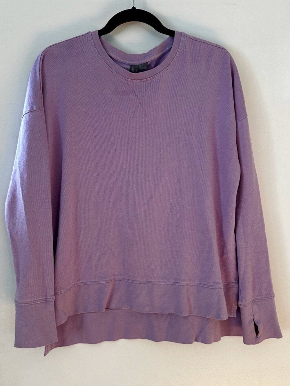 Sweaty Betty Lavender Oversized Crewneck Sweatshirt Sz 6